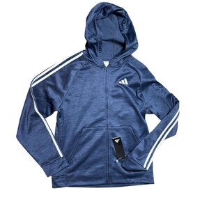 Adidas Zip Up Jacket Boys Size XL Blue and White